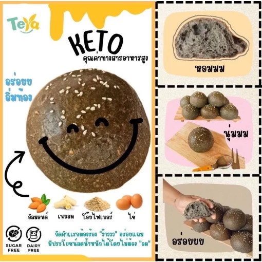 คุณค่าทางอาหารขนมปังบันชาโคล
