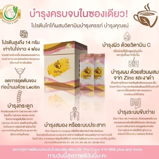 สรรพคุณเครื่องดื่มโปรตีนโกโก้ผสมวิตามินบำรุงครรภ์