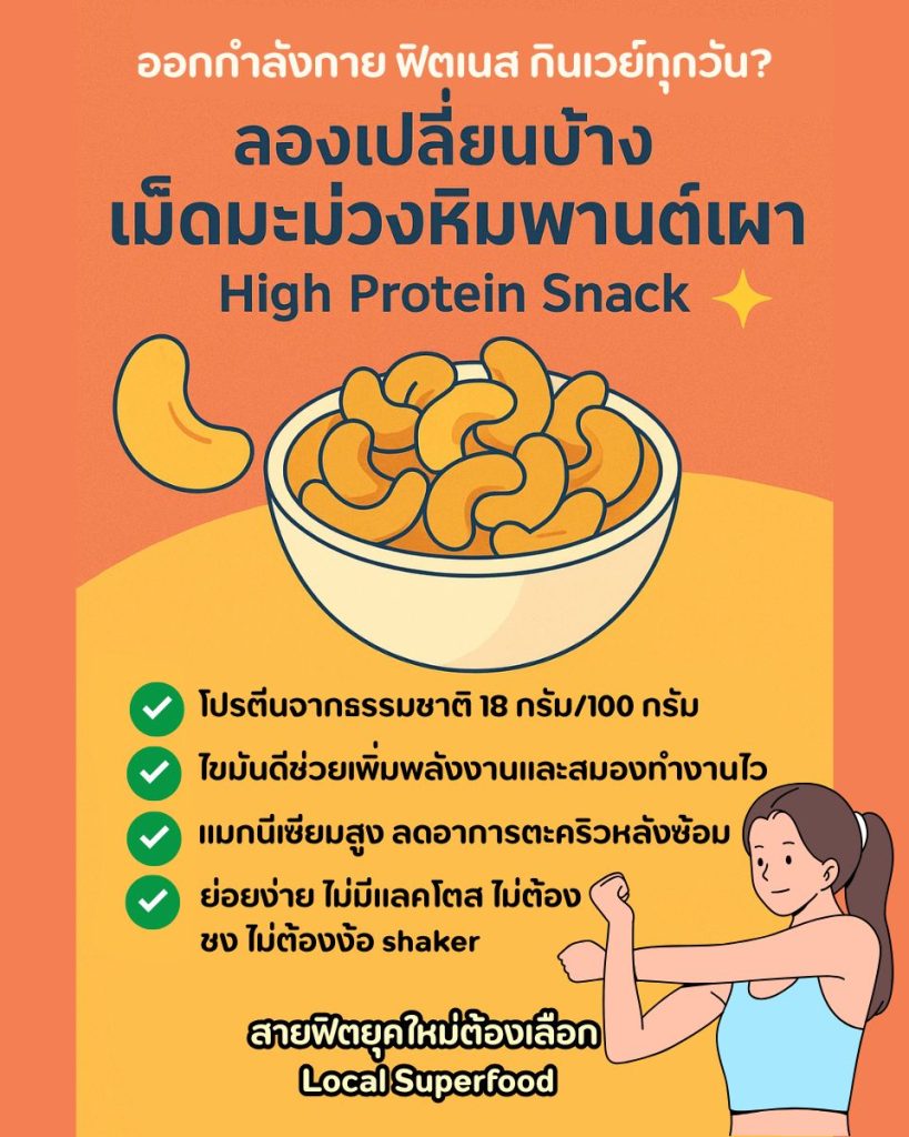 เม็ดมะม่วงหิมพานต์เผา High Protein Snack