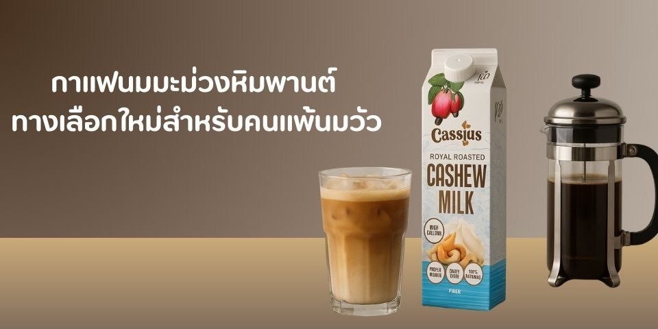 กาแฟนมมะม่วงหิมพานต์ ทางเลือกใหม่สำหรับคนแพ้นมวัว